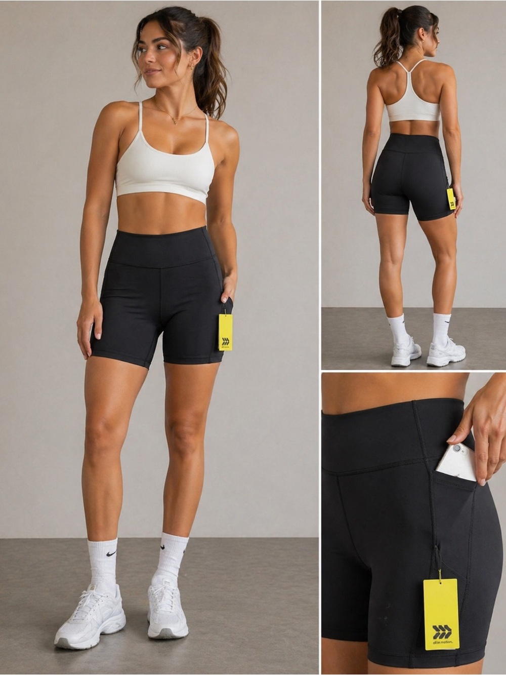 All In Motion Black Work Out Shorts